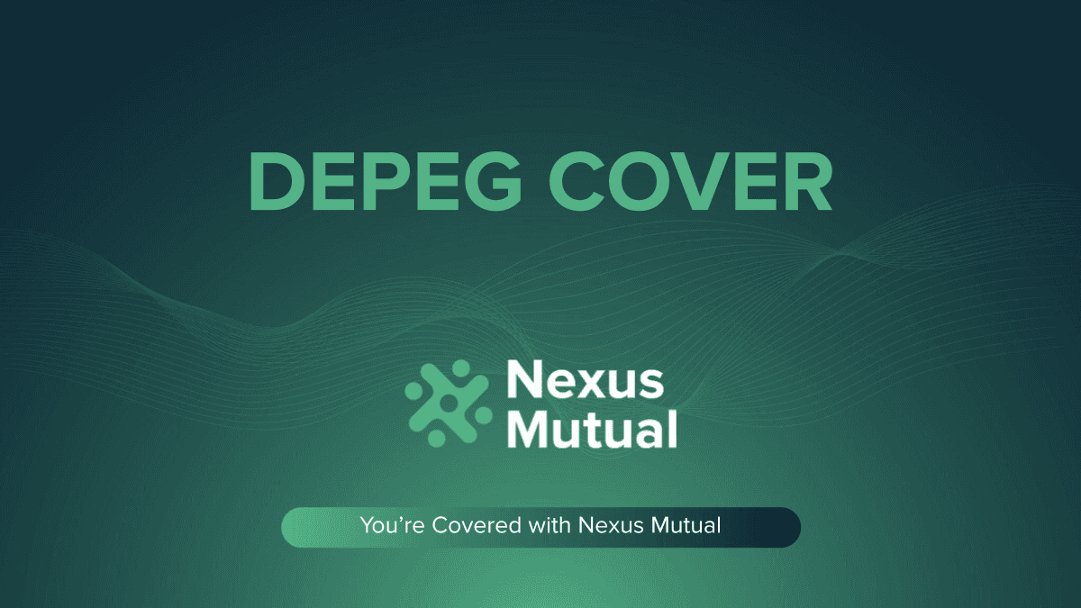 Nexus Mutual stablecoin depeg insurance interface